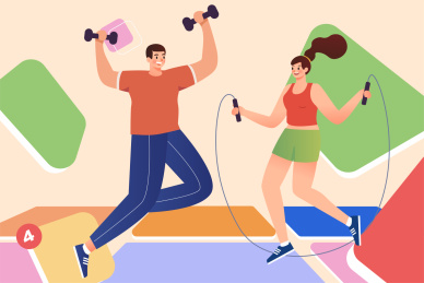 运动健身背景插画