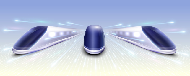 高铁地铁快速行驶