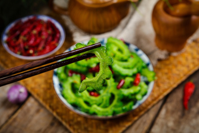 营养健康素菜美食炒凉瓜