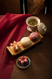 中华美食点心和茶道