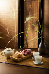中华美食点心和茶道