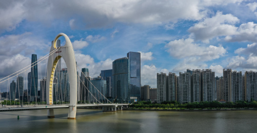 中国广东省广州市珠江猎德桥