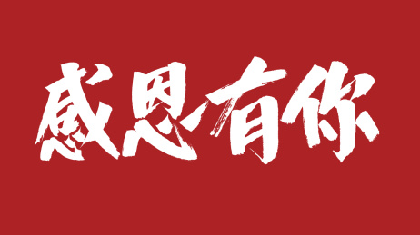 中国风书法汉字字体设计感恩有你