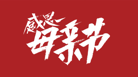 中国风书法汉字字体设计母亲节感恩