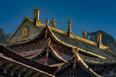 中国郎木寺小镇风光