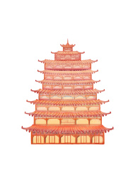 敦煌莫高窟主体建筑九层楼