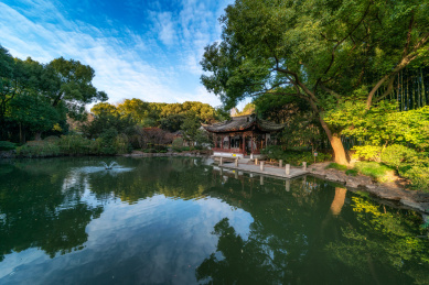 嘉定汇龙潭公园水池景点