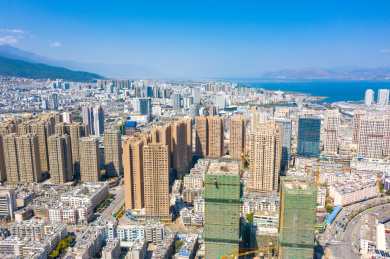 航拍云南大理市区