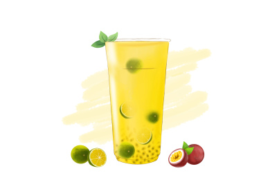 夏天来一杯爽口的水果奶茶