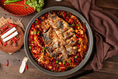 麻辣烤鱼美食