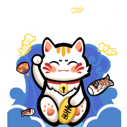 和风招财猫卡通形象