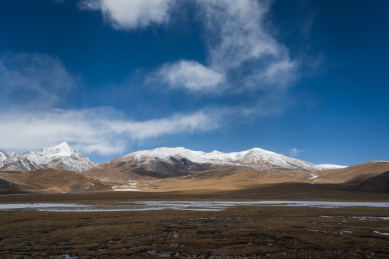 中国西藏拉萨青藏铁路沿线风光