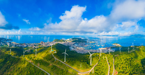 中国广东省阳江市海陵岛的大风车