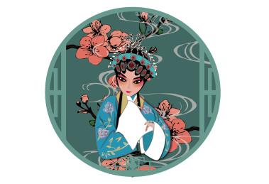 花旦京剧图