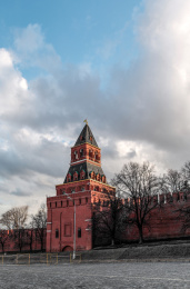 俄罗斯冬季莫斯科红场和克里姆林宫