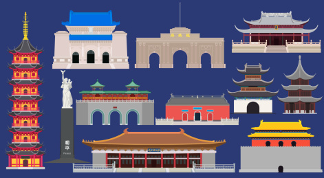 江苏南京地标古建筑