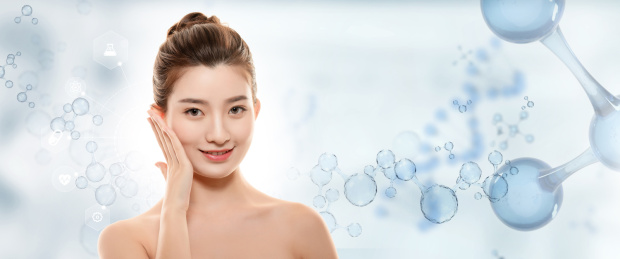 医美整容亚洲美女概念图