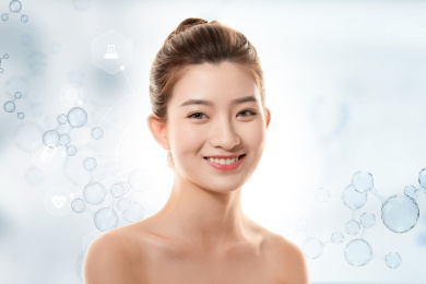 医美整容亚洲美女概念图