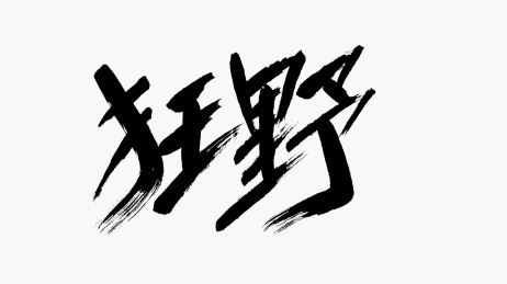 中国风书法汉字字体设计狂野