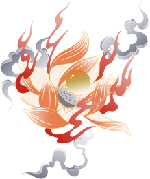 中国风国潮工笔艺术莲花插画