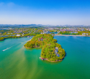 航拍江苏省常州溧阳天目湖景区、太公山景区