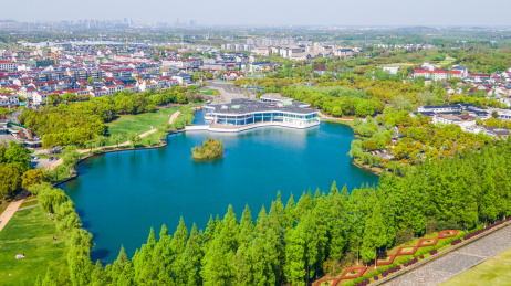航拍江苏省常州溧阳天目湖景区、太公山景区