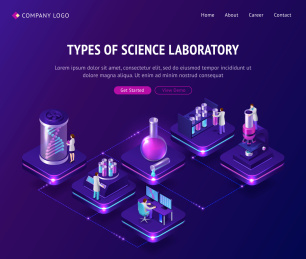 科学实验室创意设计插图