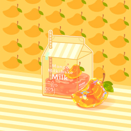 芒果牛奶蛋糕盒子