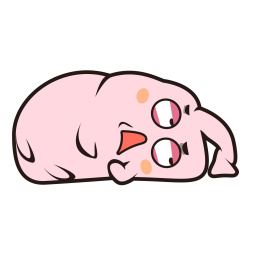 疲惫状态下的胃，卡通胃