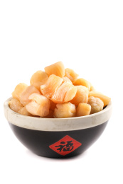 白底上放着一碗瑶柱干