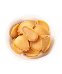 白底上放着一碟淡晒鲍鱼干