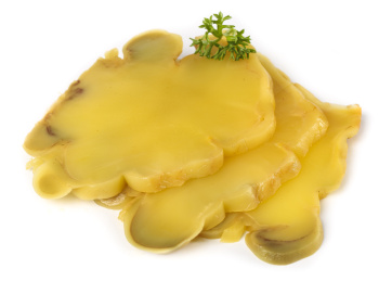 白底上切块的涪陵榨菜