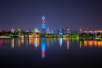 济南大明湖夜景