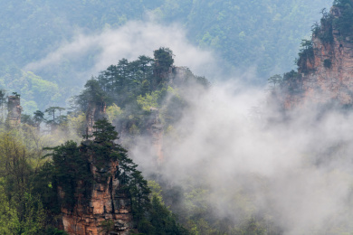 中国湖南湘西张家界天子山风光