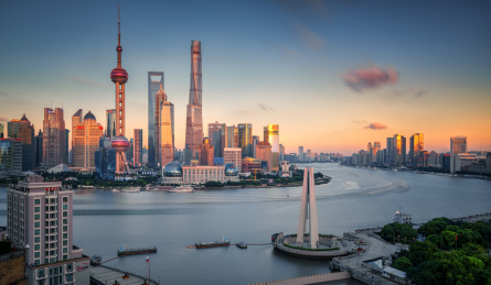 上海外滩陆家嘴城市风光