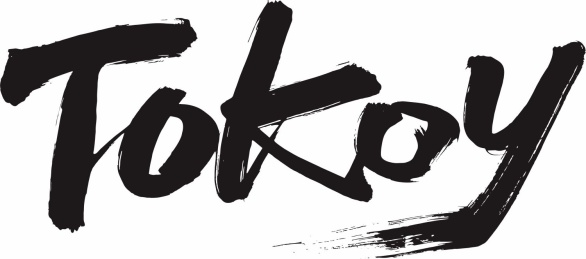 日本东京英文名TOKOY毛笔手写字形矢量
