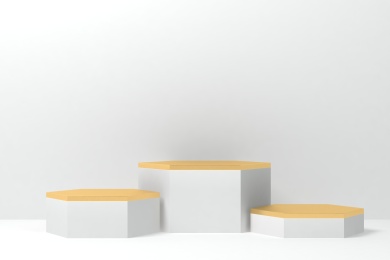 白色简约领奖台