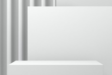 白色简约立体空间背景