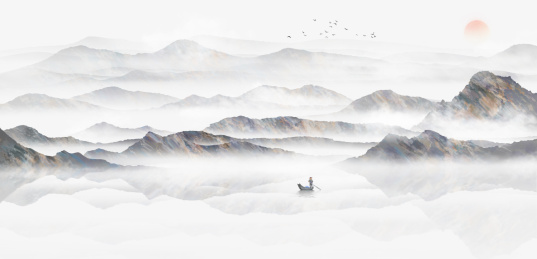 中国风新中式水墨山水装饰画