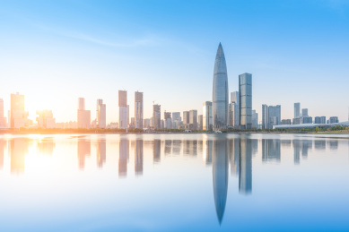 中国广东深圳南山区人才公园风光