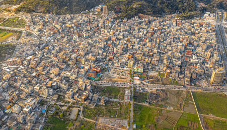 中国浙江乐清市城市风光