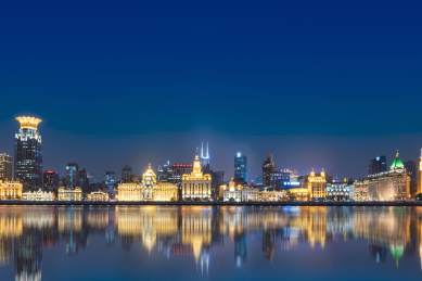 上海外滩万国博览建筑群夜景