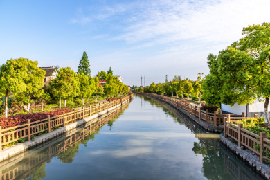 上海市松江区的一处河道