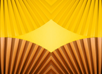 黄色纸扇时尚海报背景    
