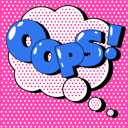 美式漫画风哎哟艺术字对话框