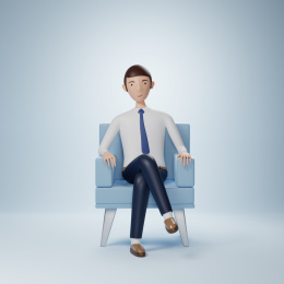 3d卡通商务人士角色