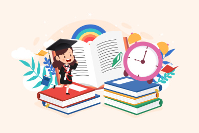 毕业典礼教育学习商务矢量插画