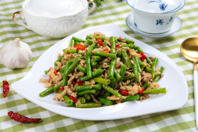菜肴美食豇豆小炒肉