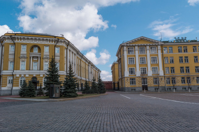 俄罗斯莫斯科红场克里姆林宫外部街景