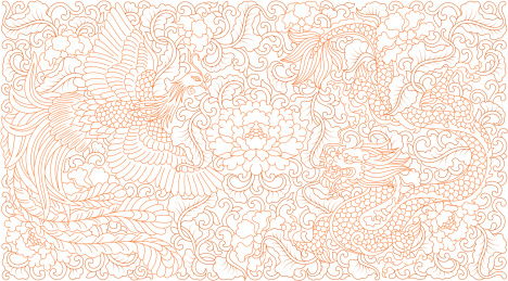 龙凤呈祥花纹线条图案背景